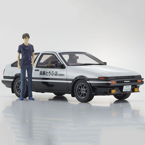 하비몬[레진모델｜완제품] [#KYKSR18D01] 1/18 Original Initial D Toyota Sprinter Trueno AE86 w/Takumi Fujiwara Figure[상품코드]-