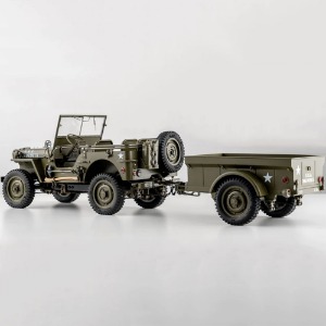 하비몬[■세트할인: #ROC10601RSGN｜#C1102] [완제품+조종기+트레일러] 1/6 Willys Jeep 1941 Military Scaler w/Trailer (록하비 윌리스 지프)[상품코드]-